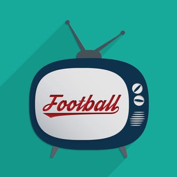 Concept for World cup, football time and information society. Flat design illustration.