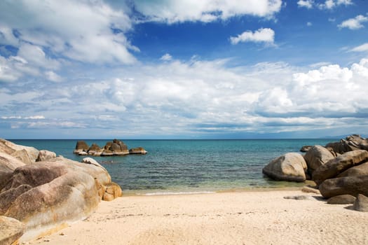 Blue sea and blue sky