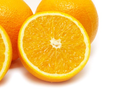 fresh orange isolated on white