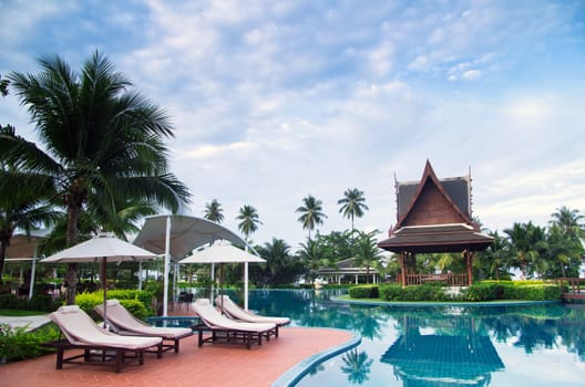 Tropical swimming pool in thailand