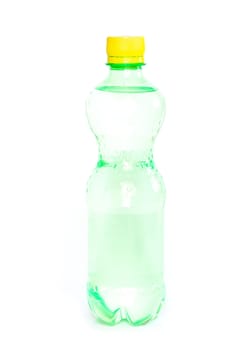 Bottle of water on white background