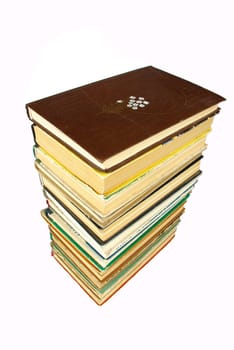 Old books on a white background