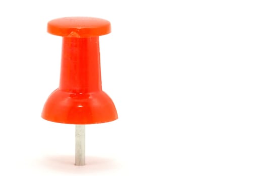 red push pin isolated on white background