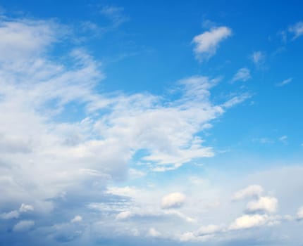 blue sky with cloud closeup
