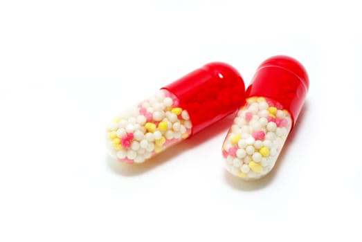 pills isolated on white background
