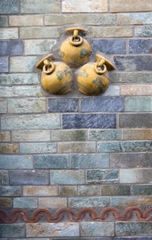 Background of stone wall texture..