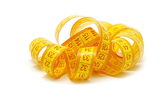 measuring tape of the tailor on white