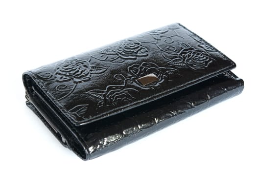 black purse isolated on white