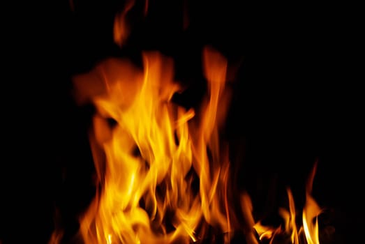 A nice fire in a fire place