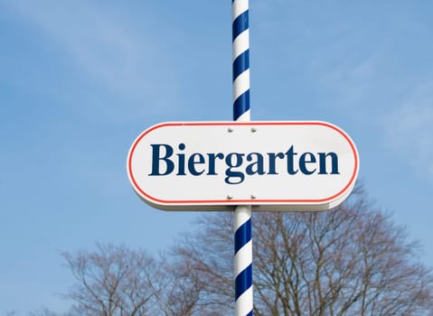 Biergarten sign in germany