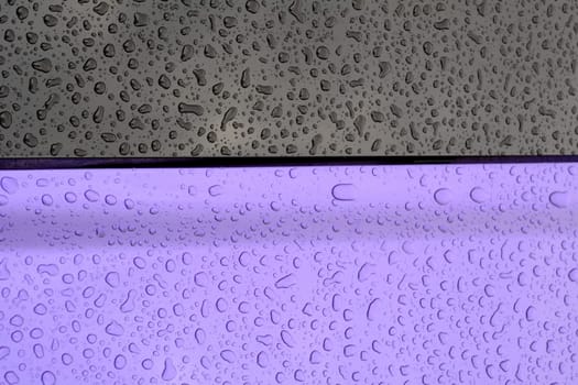 Raindrops on painted bonnet