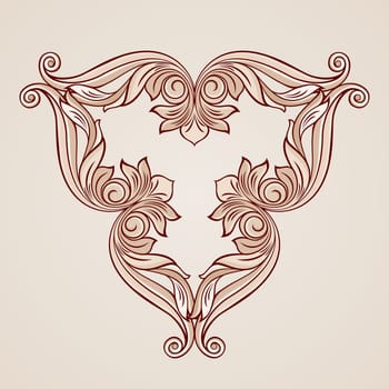 Pattern with floral elements in pastel rose pink tints