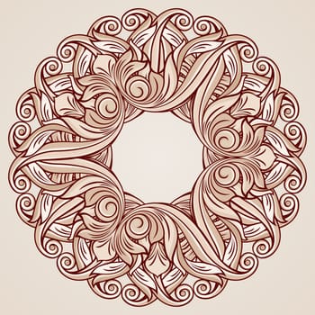 Abstract pattern with floral elements in pastel rose pink shades