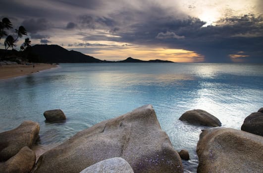 Beautiful with sunset over the sea