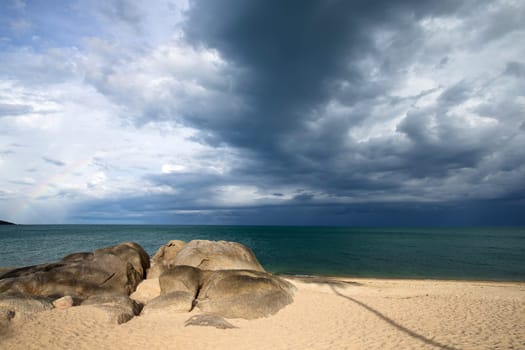 beautiful beach and tropical sea