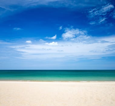 beautiful beach and tropical sea