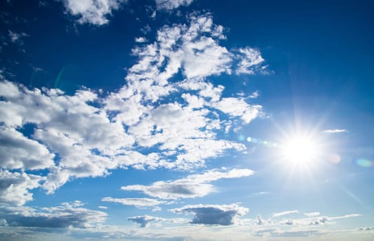 blue sky is covered by white clouds