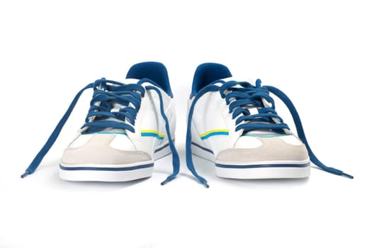 Pair of sneakers isolated on white background