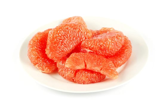 halves grapefruit isolated on a white