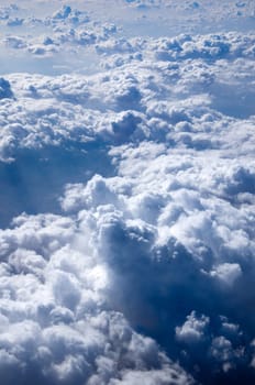 Aerial sky and clouds background