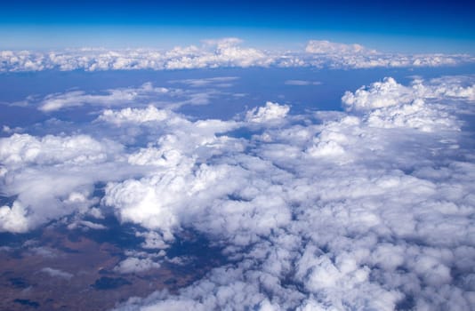 Aerial sky and clouds background