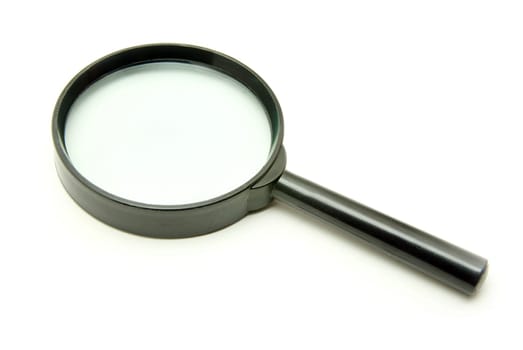 Magnifying glass isolated on the white