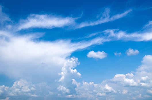 blue sky is covered by white clouds
