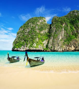 beautiful beach and tropical sea
