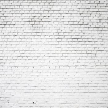 White brick wall for background or texture
