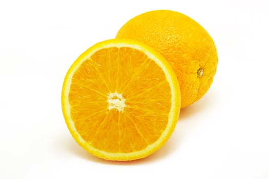 fresh orange isolated on white