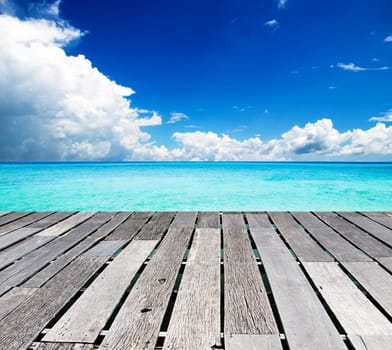beautiful beach and tropical sea