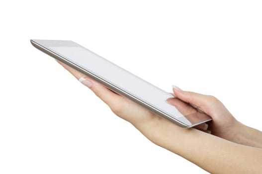 tablet computer in a hands