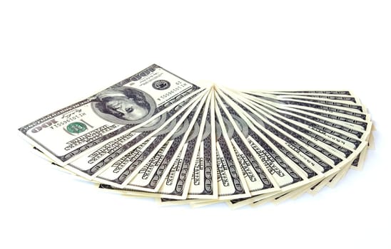 Money on the white background