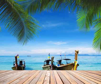 beautiful beach and tropical sea