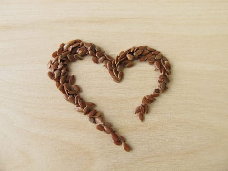 A heart of flaxseed