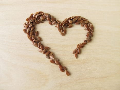 A heart of flaxseed