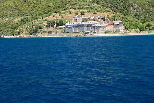 Monastery on the mount Athos in Greece