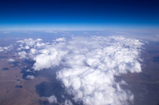 Aerial sky and clouds background