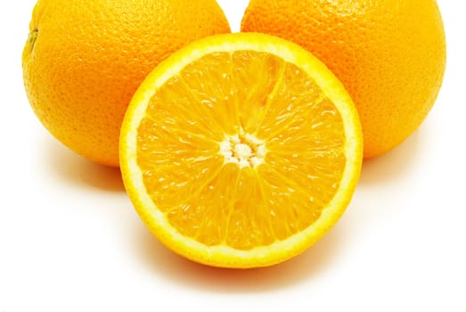 fresh orange isolated on white