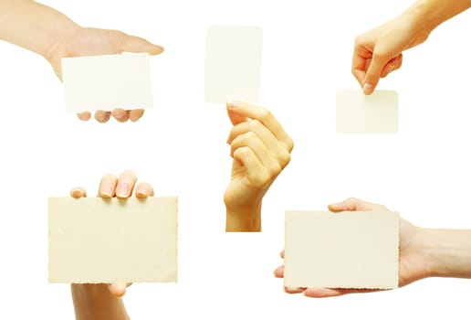 card blank in a hand
