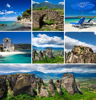 Collage of Greece travel images