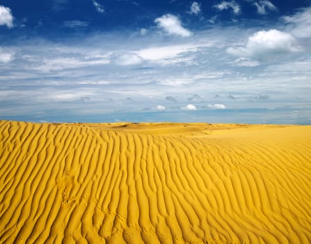 Desert landscape with sky