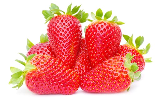 Strawberries isolated over white background