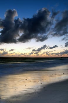 Beautiful sunset above the sea