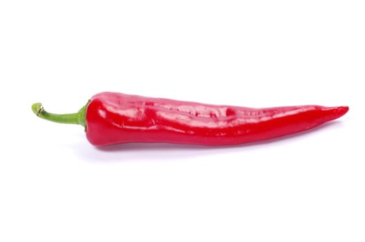 red hot chili pepper on white