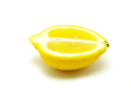 yellow fresh lemons isolated on a white