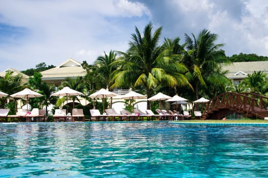 Beautiful swimming pool in Thailand