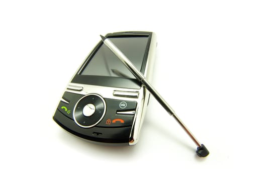 Modern smartphone isolated over white