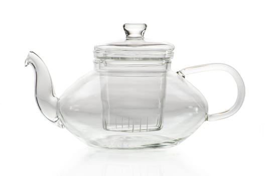 Tea being poured into glass