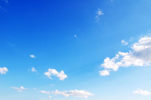 blue sky with clouds closeup